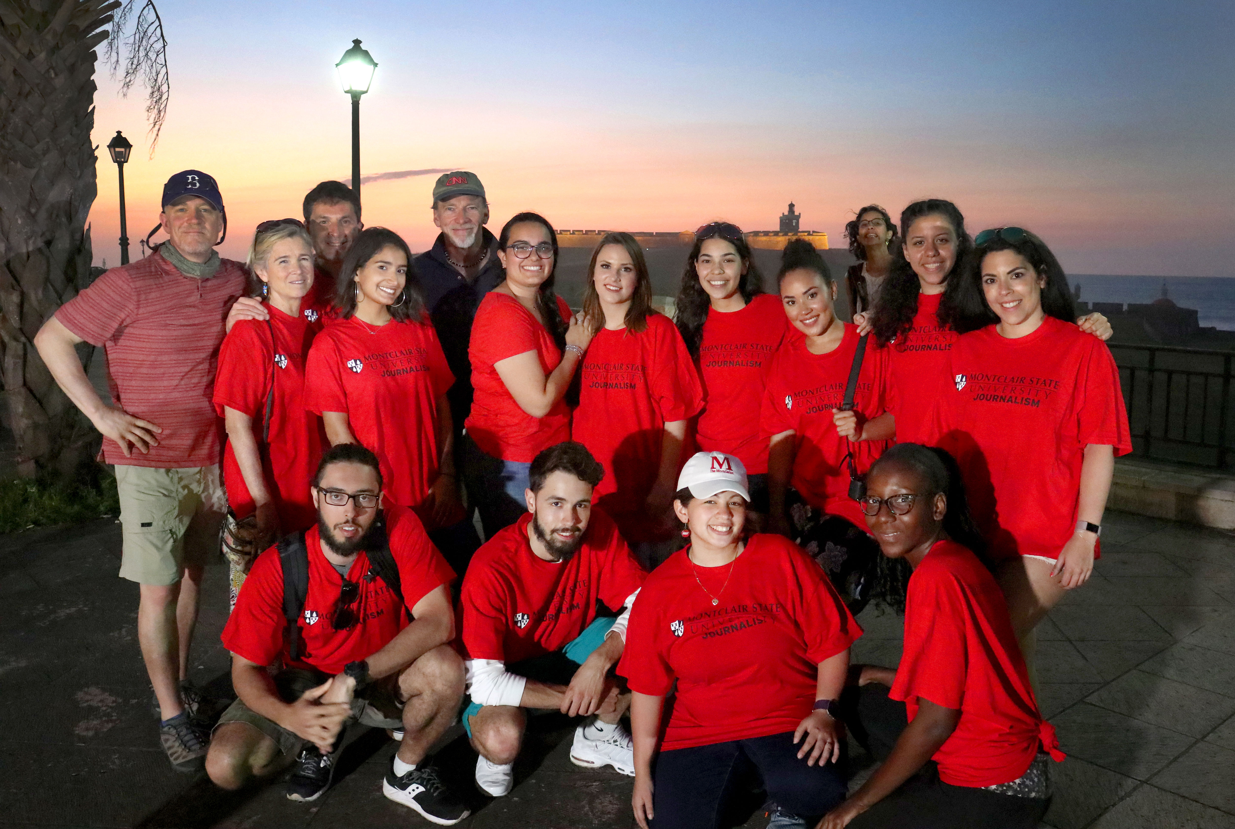 Students wearing red shirts in Puerto Rico