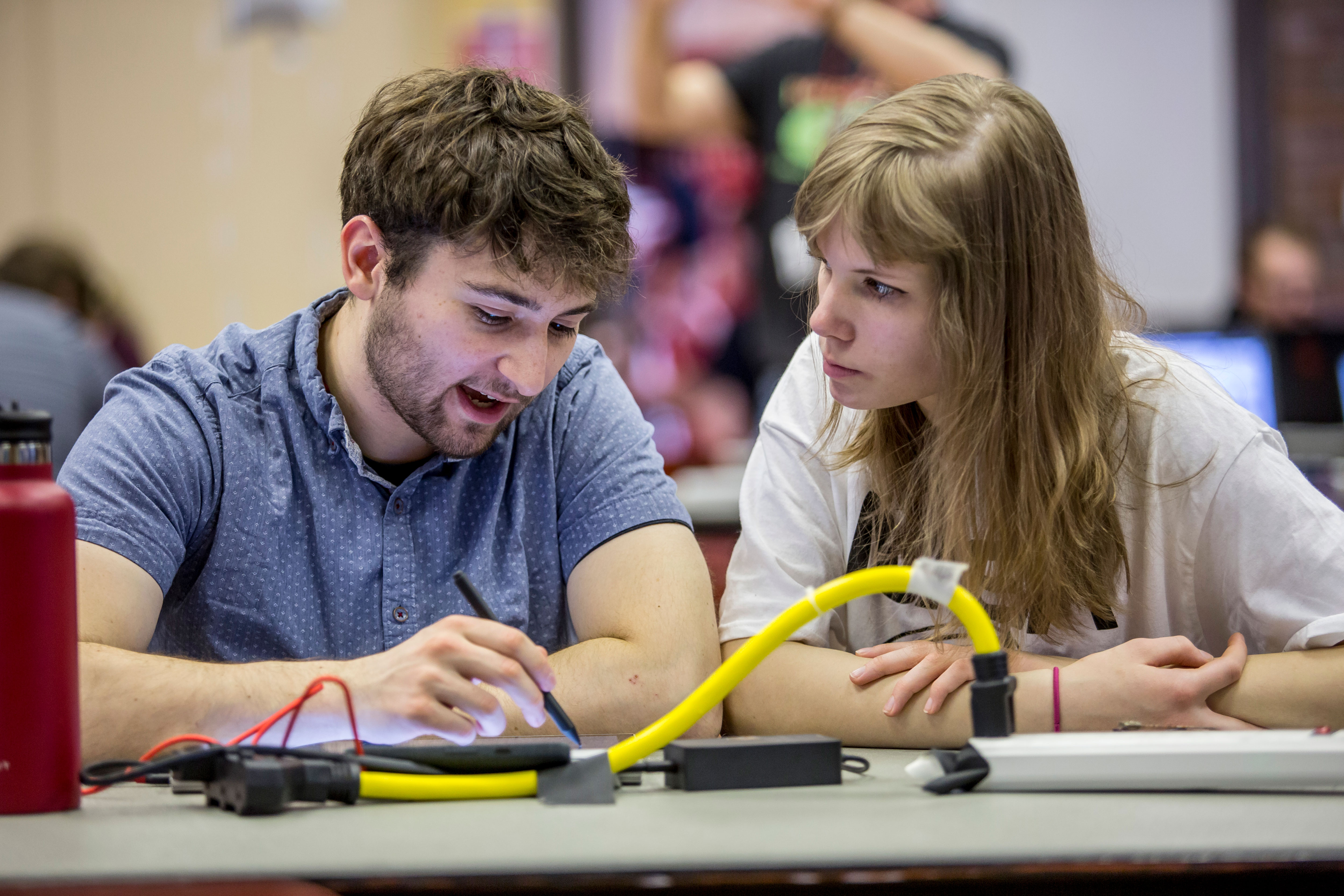 Students at hackathon