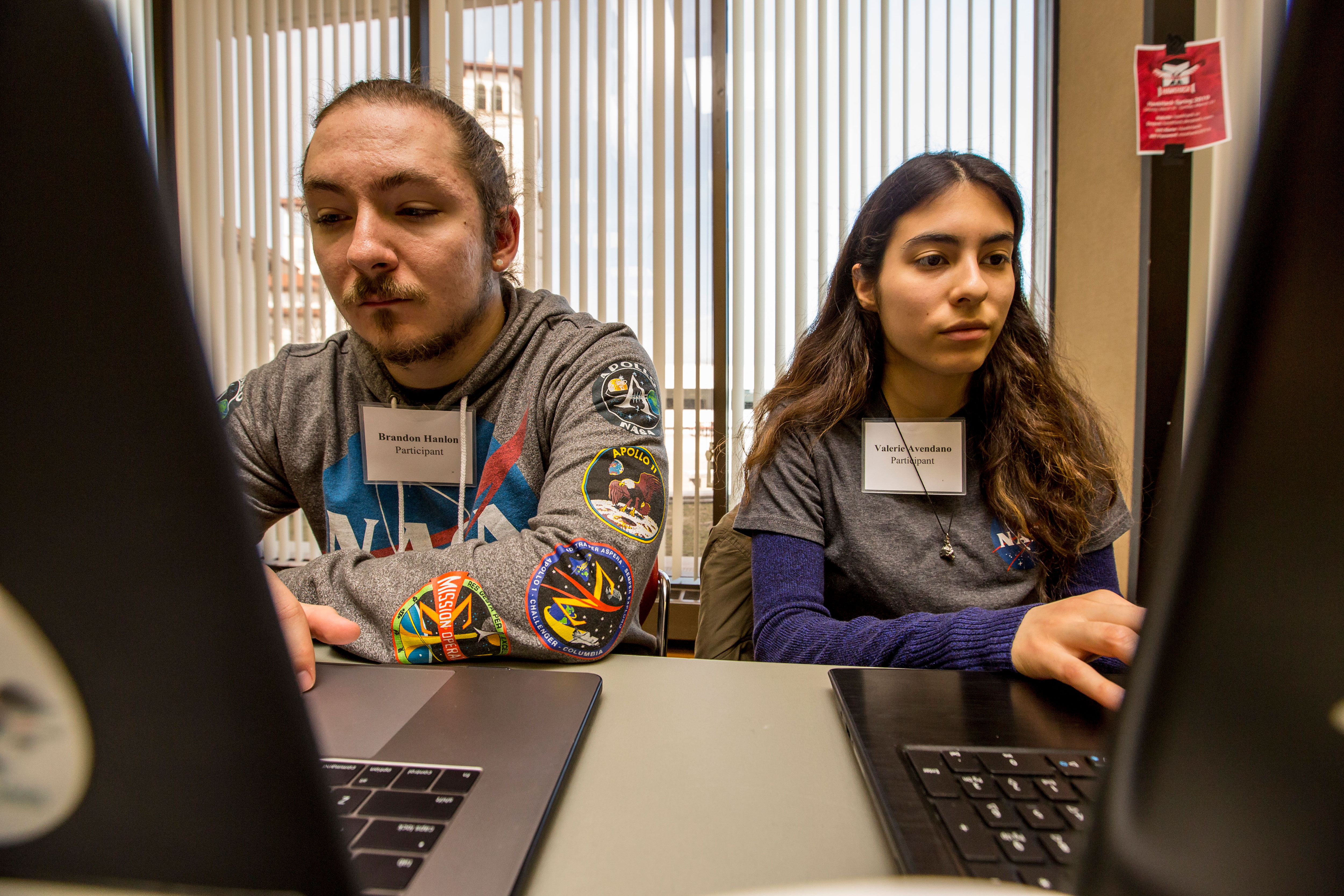Students at hackathon