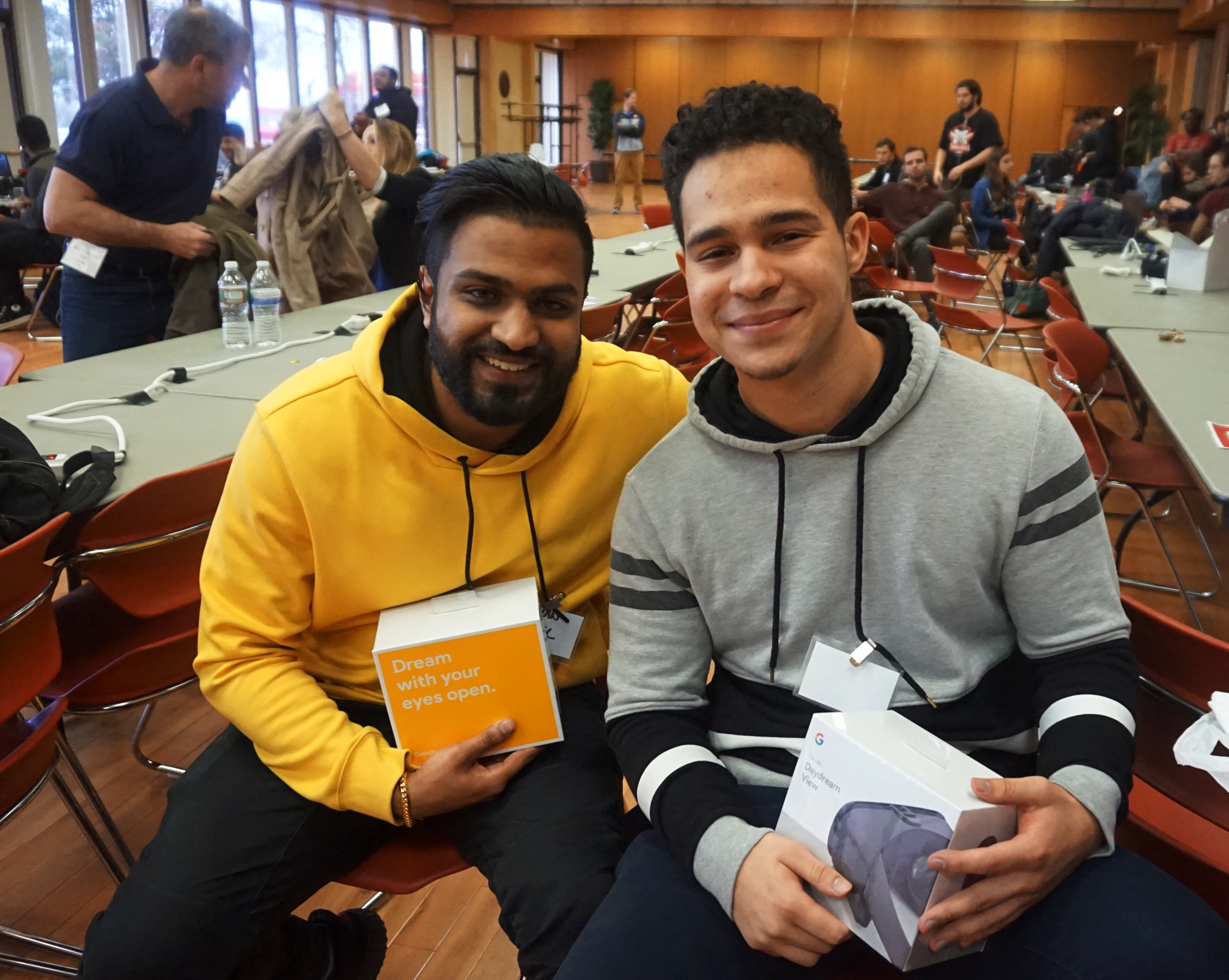 Two winners of hackathon