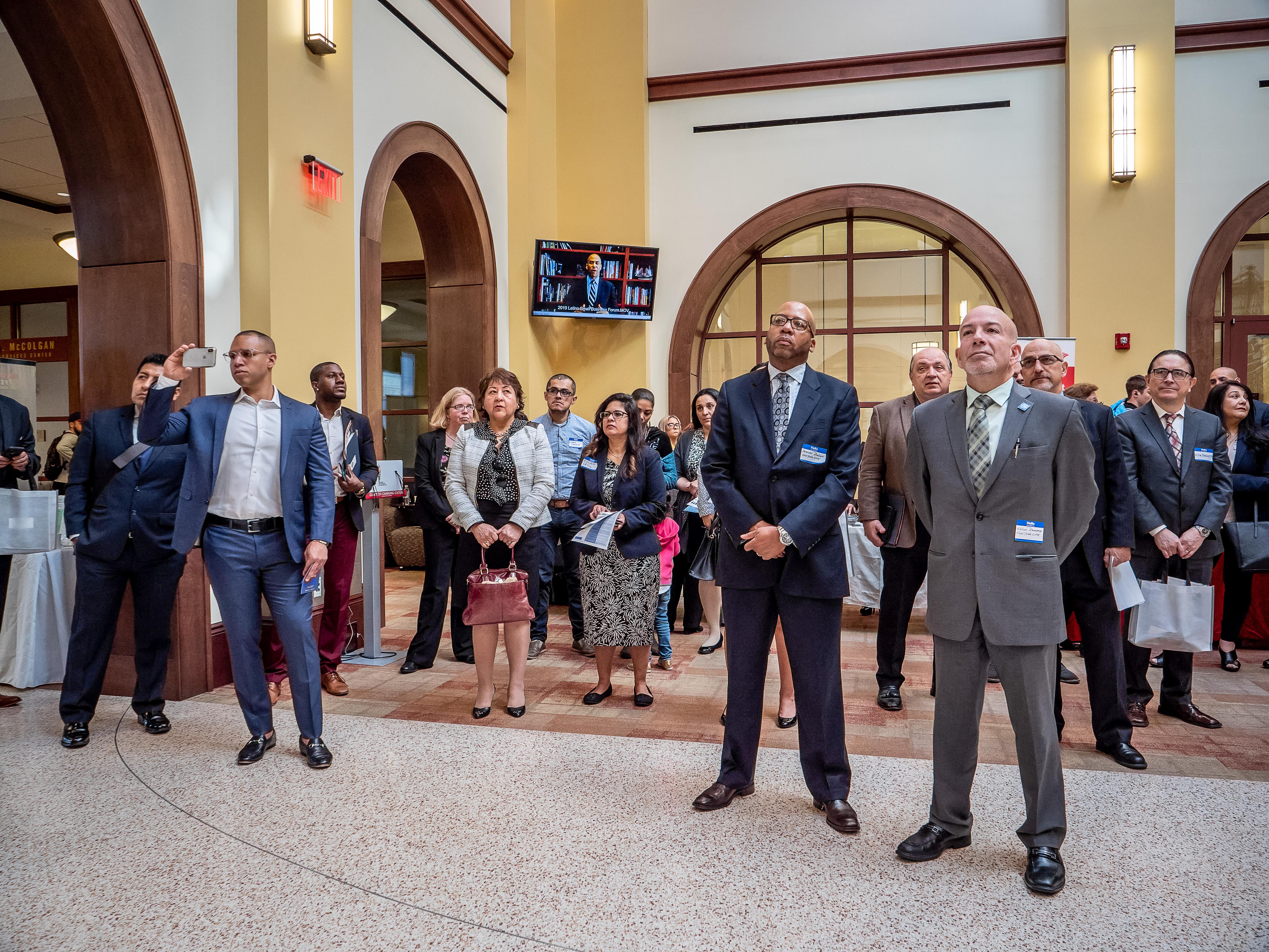 People standing around at Latino Small Business Forum