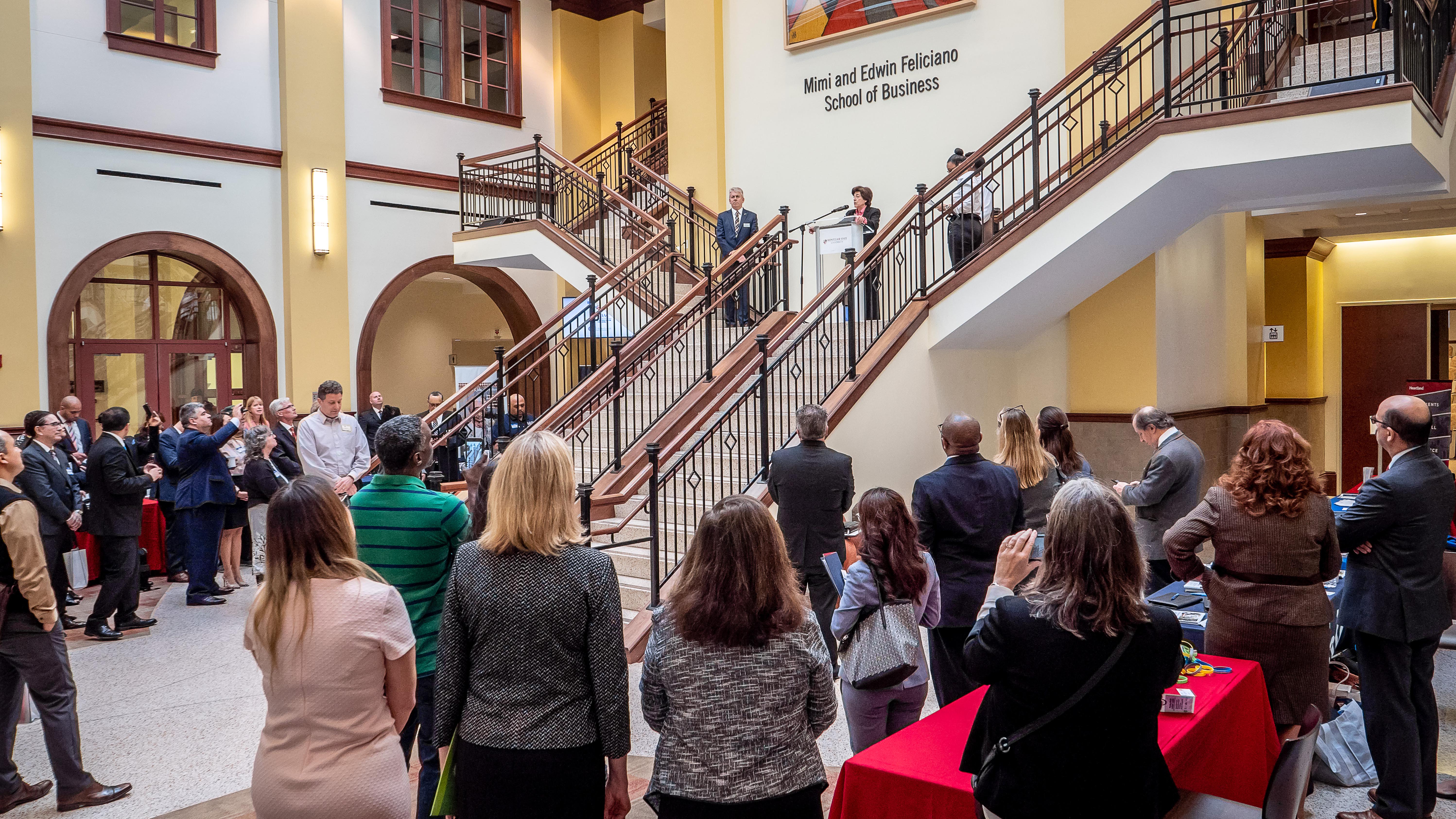 President Cole speaking at the Latino Small Business Forum