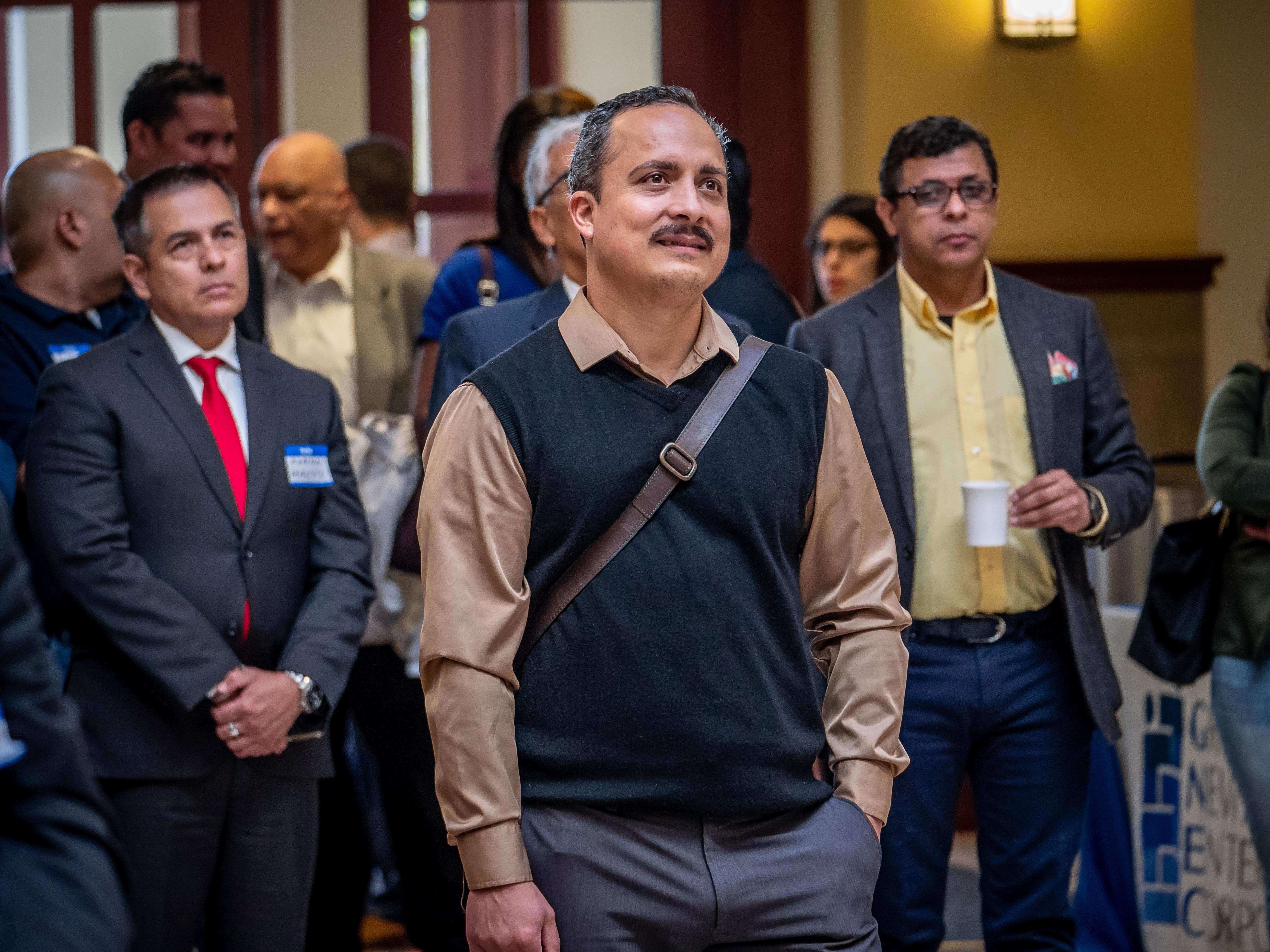 People standing around at Latino Small Business Forum