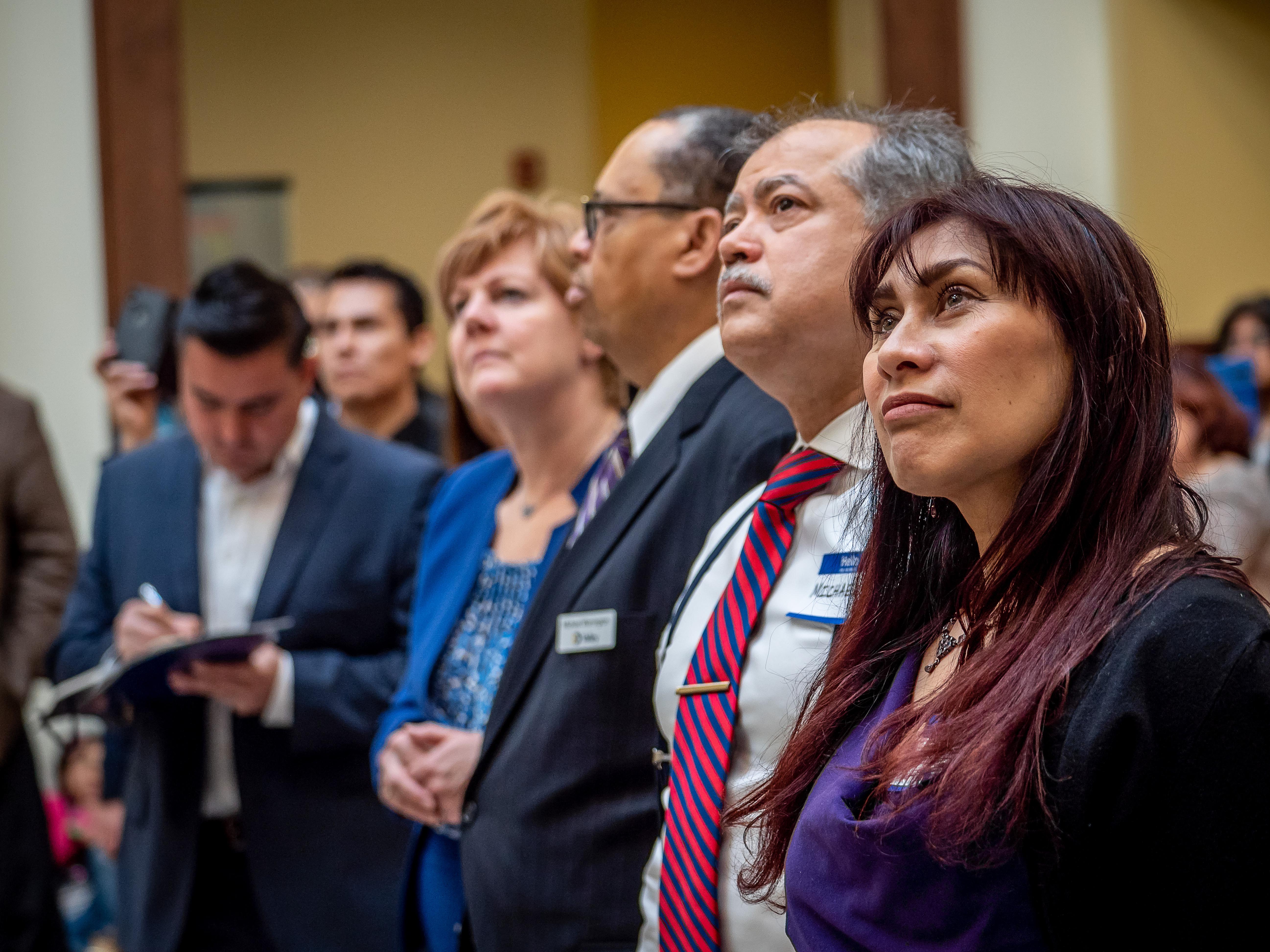 People standing around at Latino Small Business Forum
