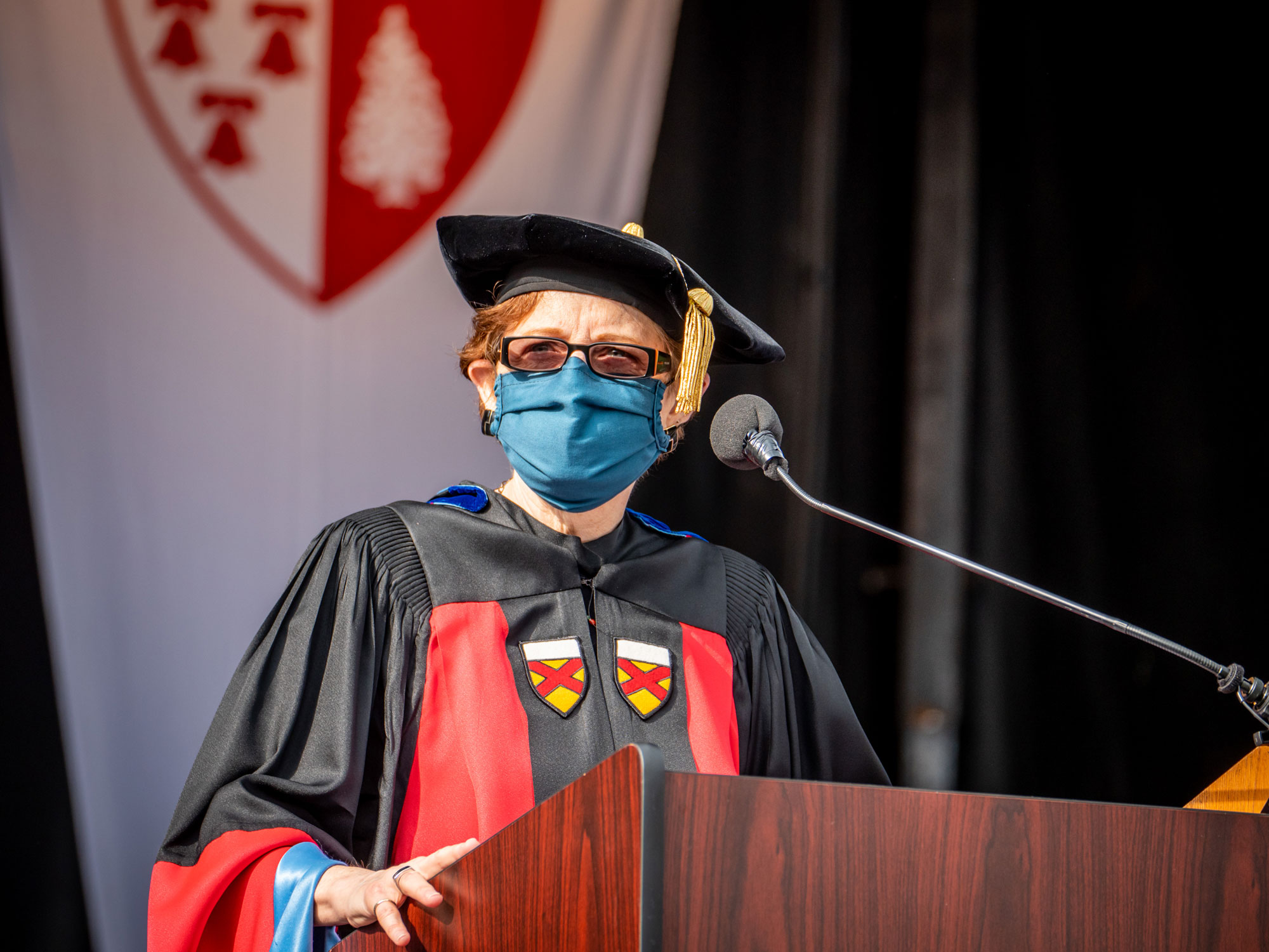 Dean Tamara Lucas speaking from the podium.