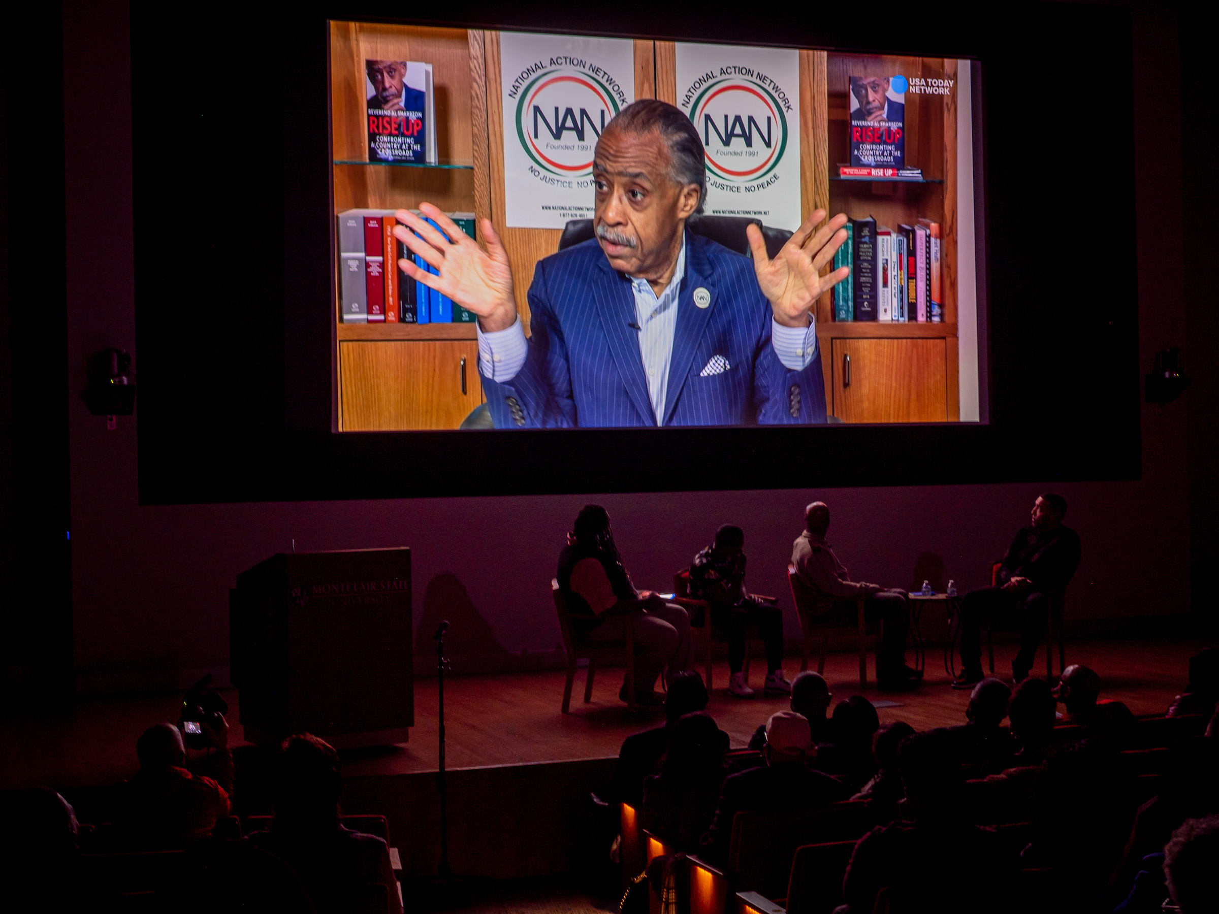 The event included scenes from a documentary in production on the Jersey Four. The Rev. Al Sharpton helped lobby for justice for the Jersey Four, who were represented by Johnnie Cochran.