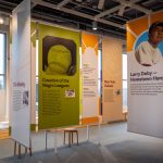 Banners about Larry Doby, the New York Cubans, Effa Manley and the creation of the Negro Leagues