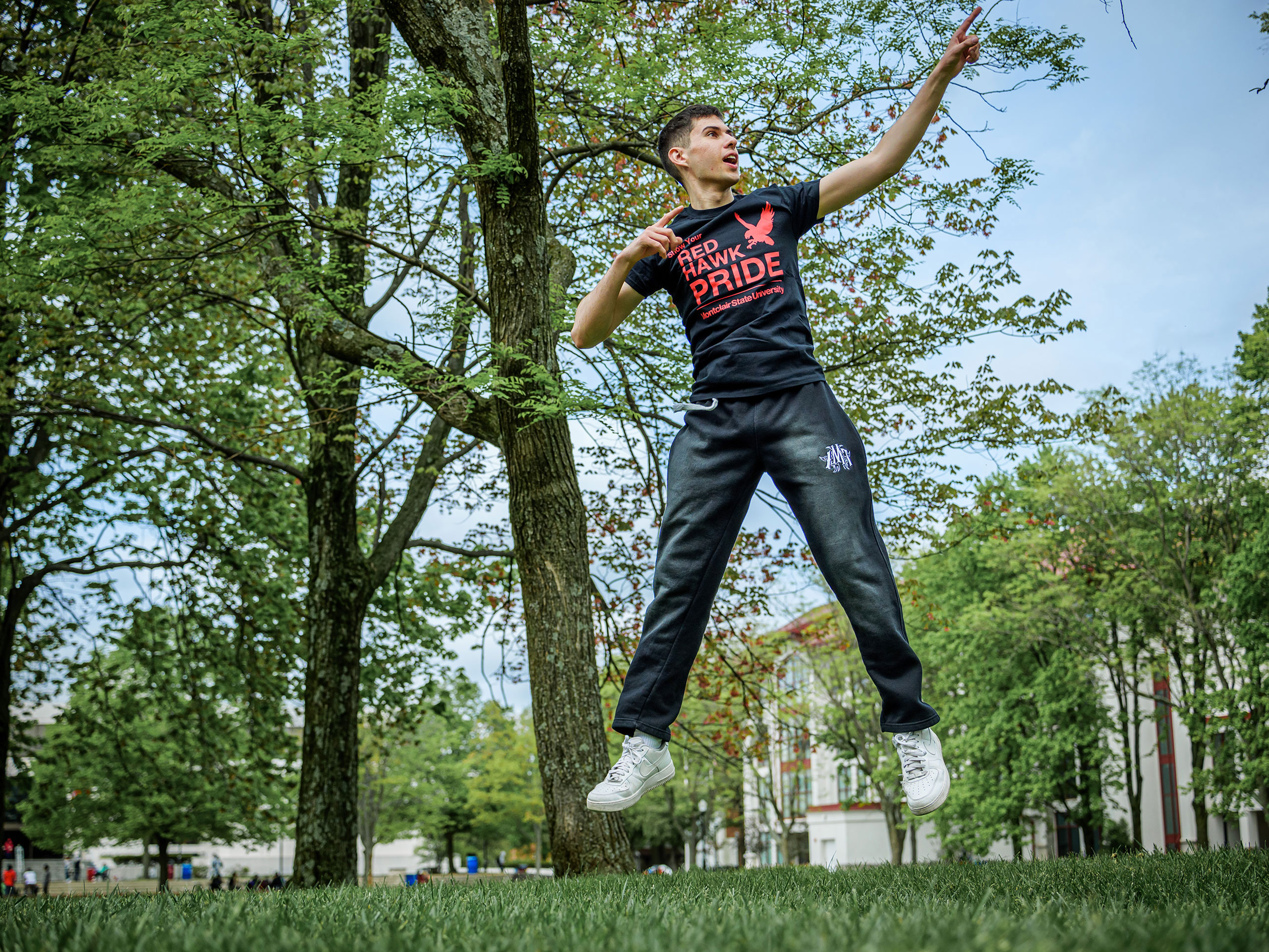 Montclair’s ‘Jersey Joe’ Dances His Way To Commencement Press Room