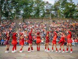 Dance performance in front of an audience