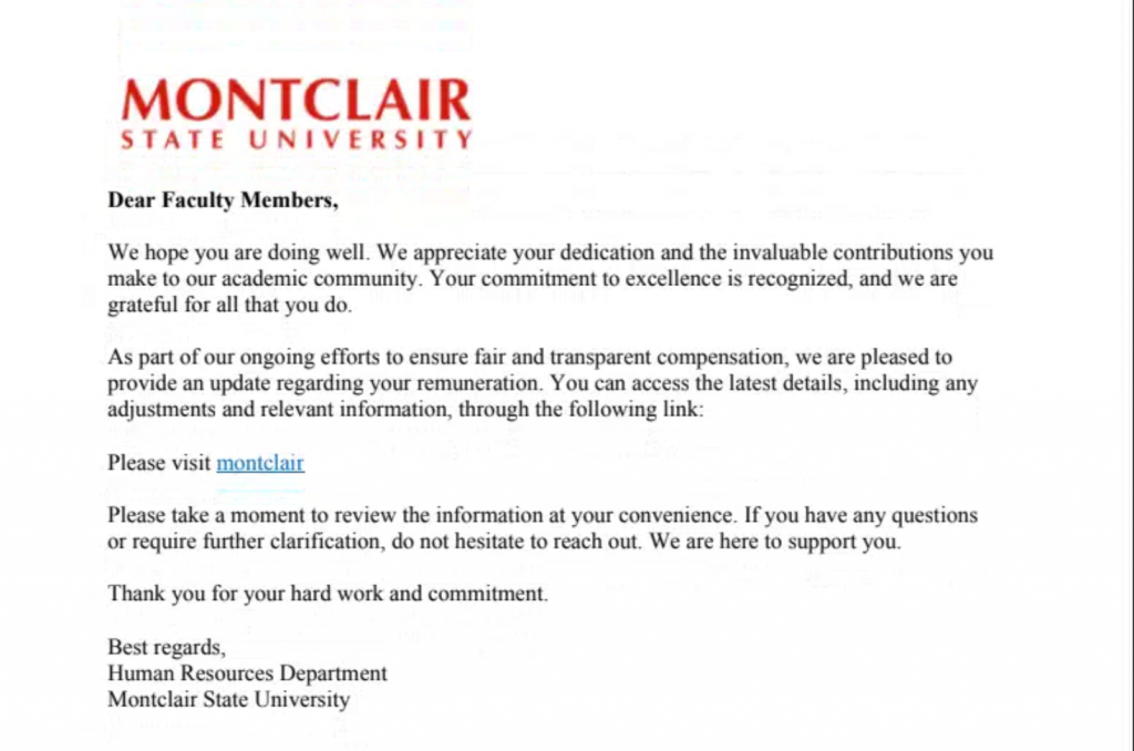 PDF used by attacker via Google Doc posing as HR. Image has link to a Google Form.