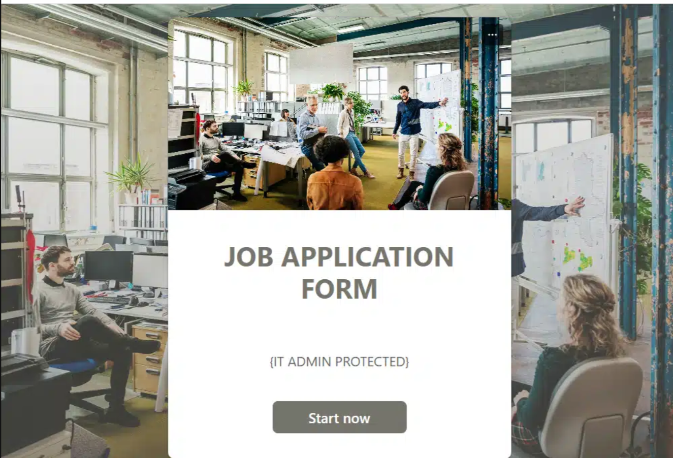 Screenshot of a Microsoft form posing at Montclair for a fake job offer.
