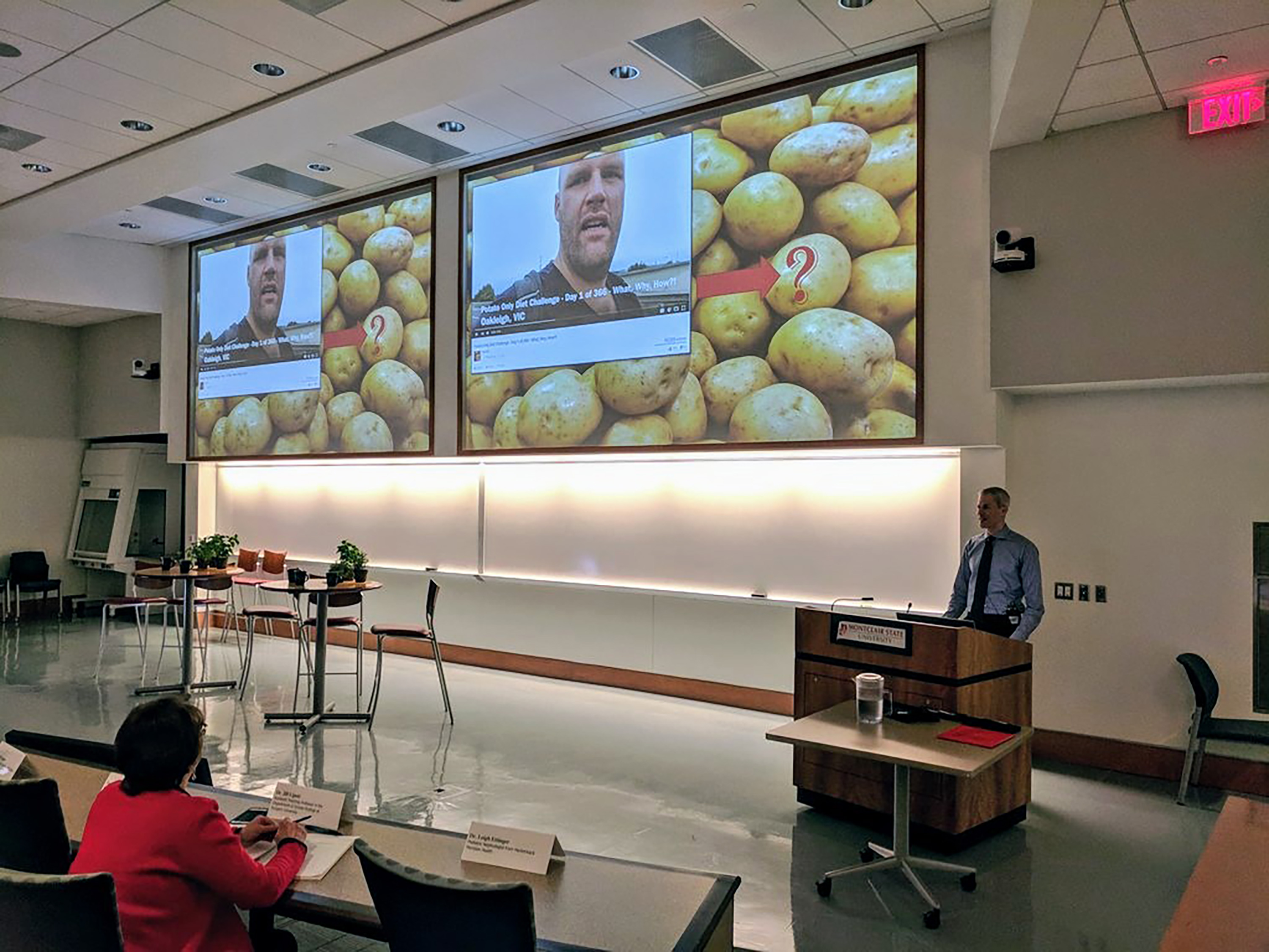 Green Team giving final presentation