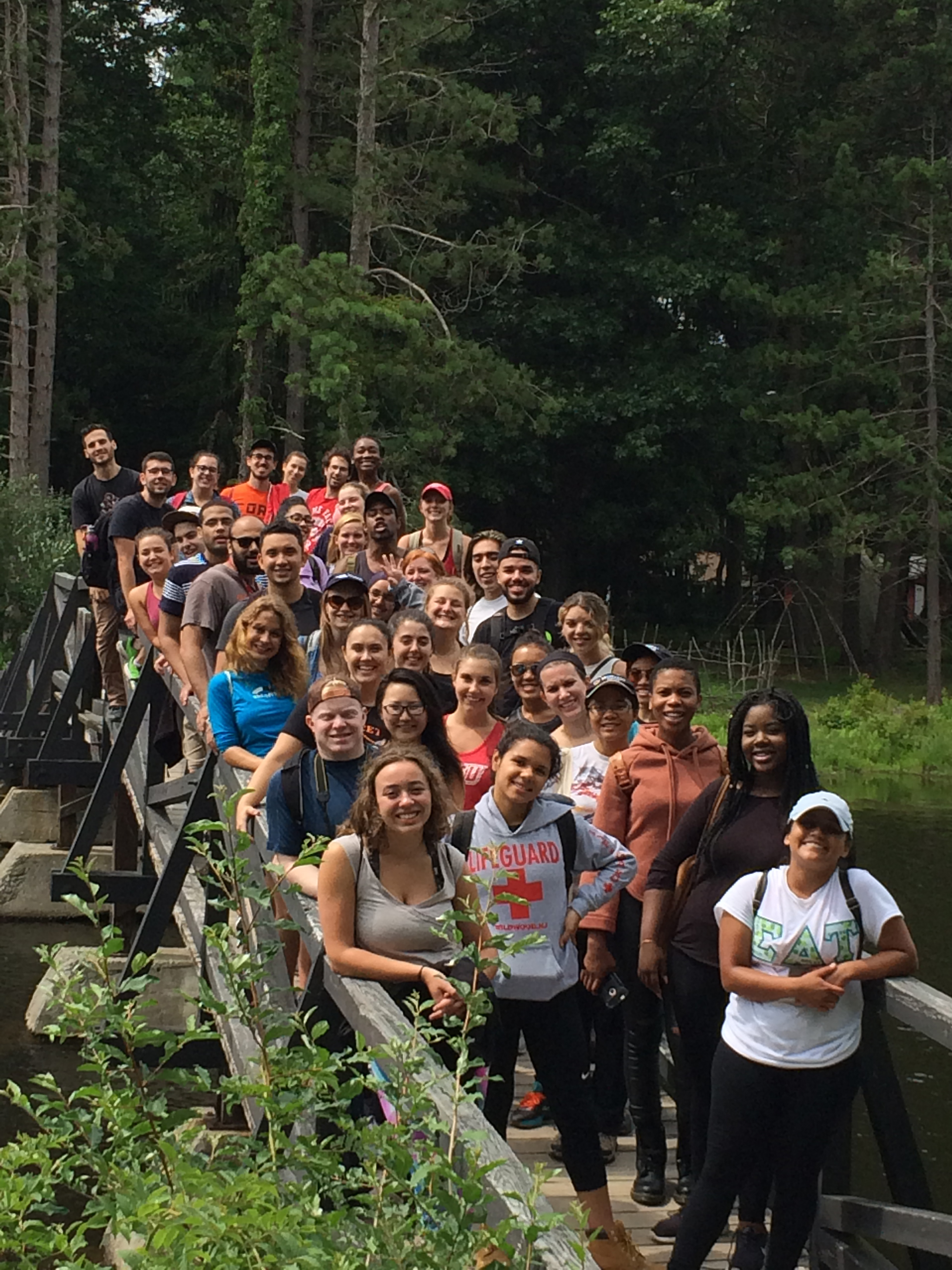 Green Teams hiking trip group photo