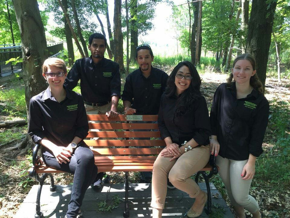 Hackensack Green Team group on park bench