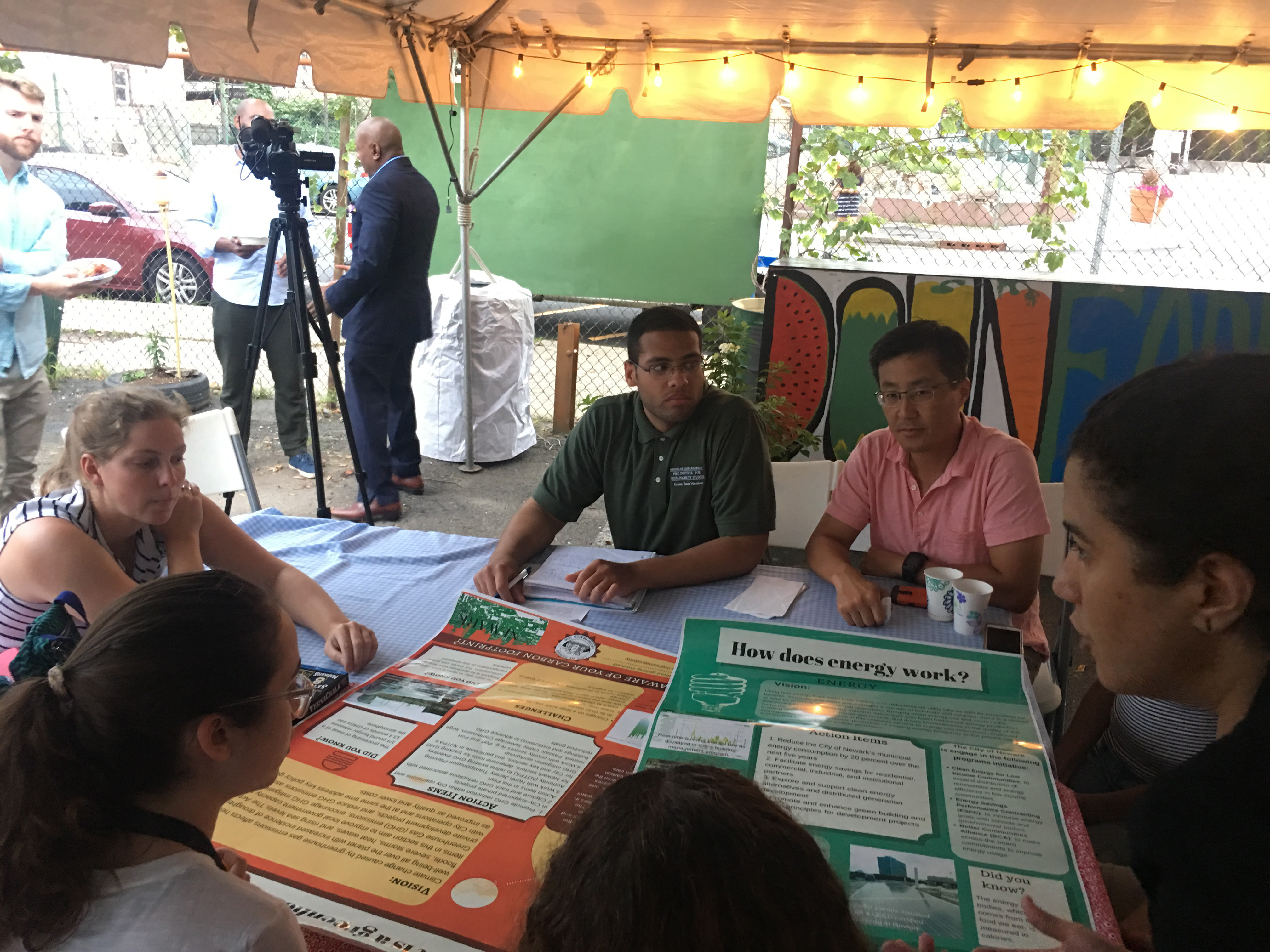 Newark green team advertising in city