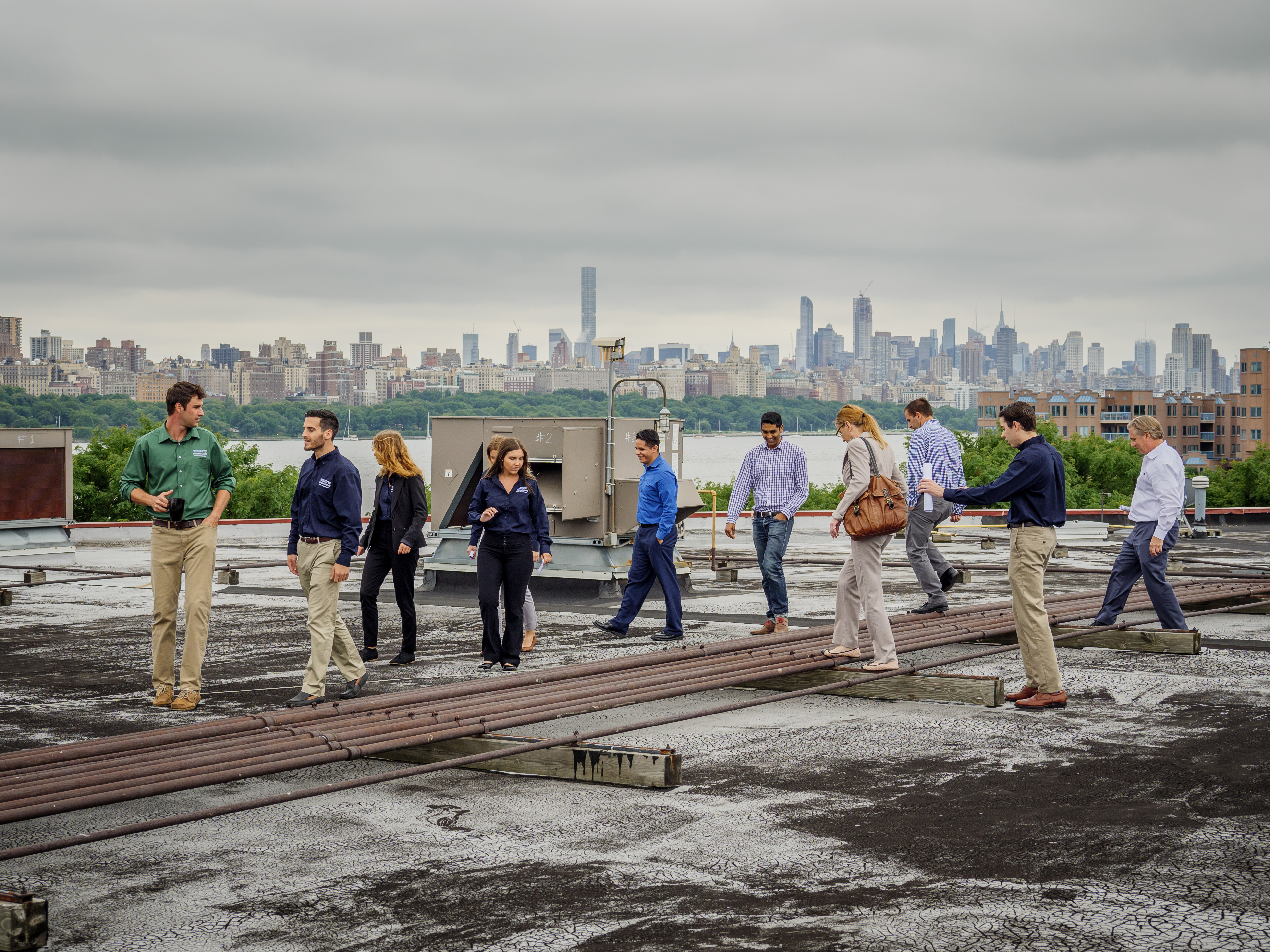Prudential Green Team on rooftop