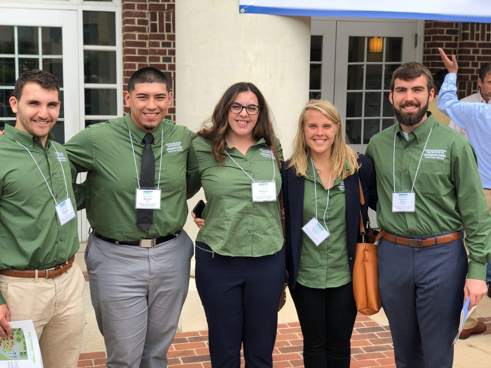 Green Team members and alumni at sustainability summit