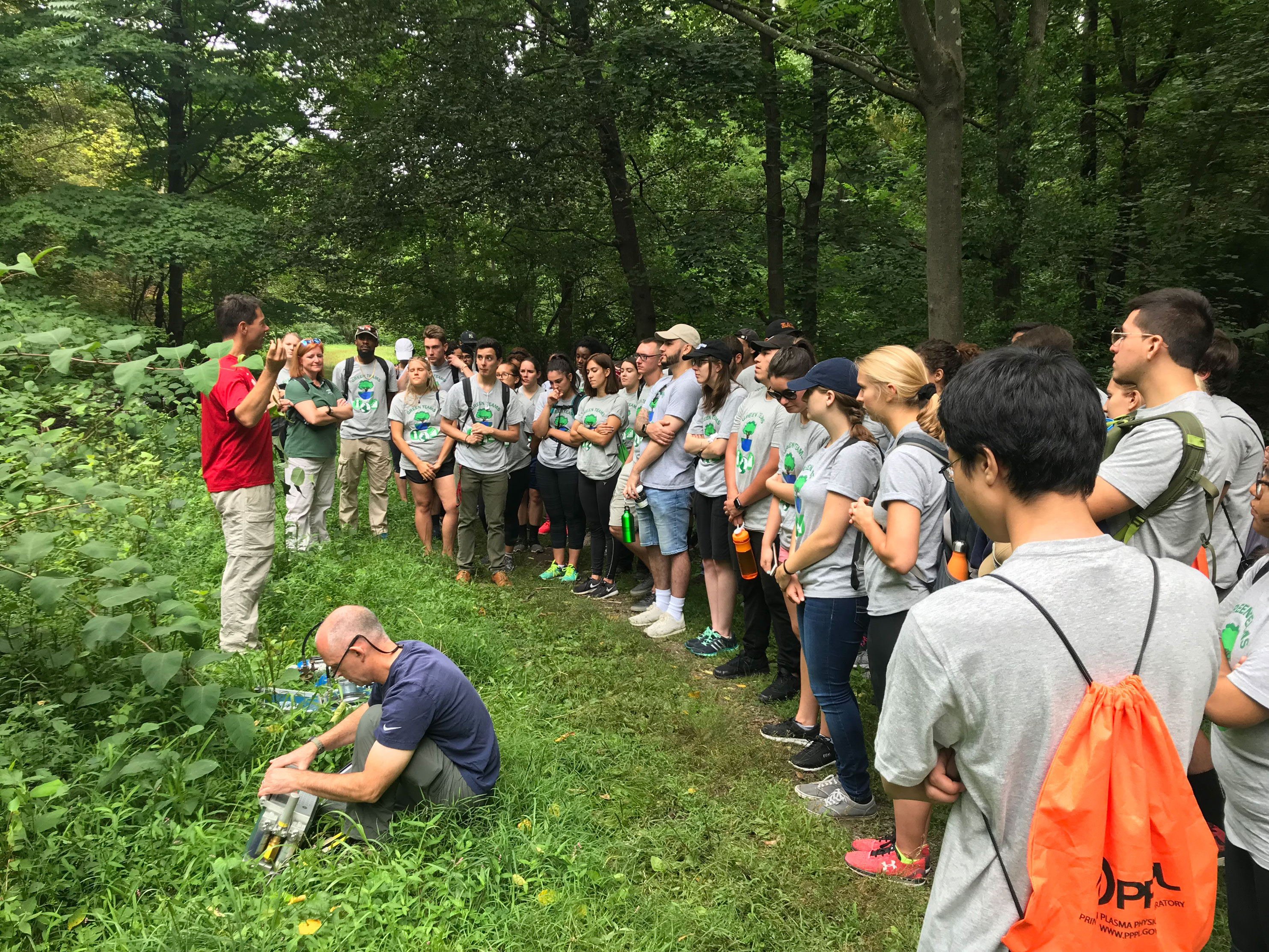 Green Team members at Bonsal Preserve