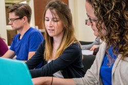 Students in discussion