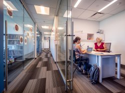 Computer science graduate student meeting with an advisor online.