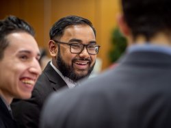 Students at career fair