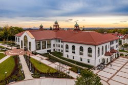 aerial view of Cole Hall