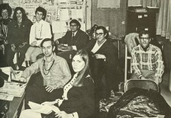 Sepia photo of members of class of 1970