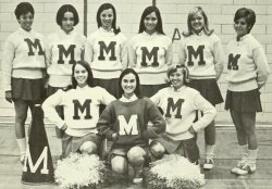 Sepia photo of members of class of 1970