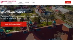screenshot of montclair connect homepage