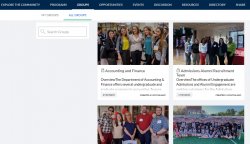 screenshot of community site