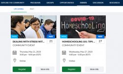 screenshot of community website