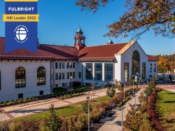 Cole hall with Fullbright logo