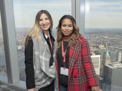 Two women at WIN event.