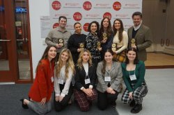 Alumni with PRSSA students