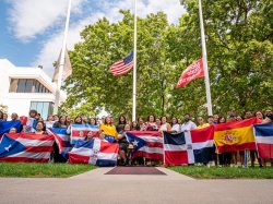 Flag raising during Hispanic Heritage Month