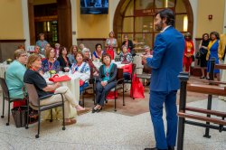 President Koppell addresses 50th Reunion class.