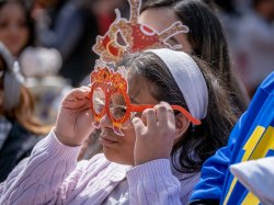 Child wearing sunglasses