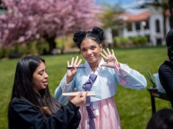 Student in japanese dress.