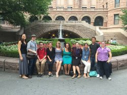 Alemy with her intern group at the American Museum of Natural History