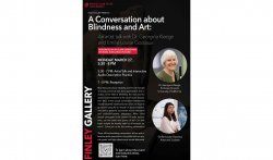 blindness and artist talk flyer