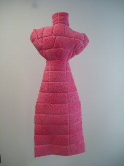 pink foam sculpture