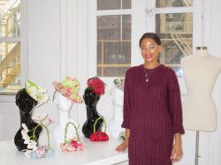 Jade Alycia posing with a selection of her collection