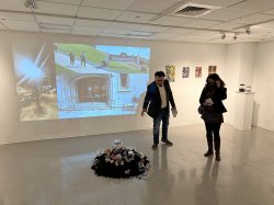 Art exhibits inside gallery