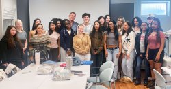 Erich Soldat with fashion students