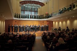Chorale performance at the Jed Leshowitz recital hall