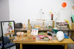 Studio art workspace