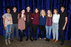 Laura Linney poses with Montclair students attending her Master Class at Montclair Film