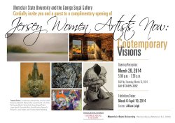 Feature image for Segal Gallery Presents "Jersey Women Artists Now: Contemporary Visions" March 6-April 19