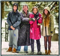 Photo of family in snow