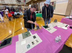 Photo of the printing demonstration at Major Madness 2023.